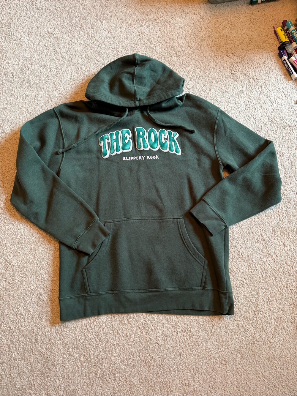 THE ROCK Slippery Rock Green Hoodie